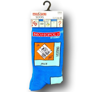 3/$20 Monopoly Board Game Funny Novelty Crew Socks - NWT